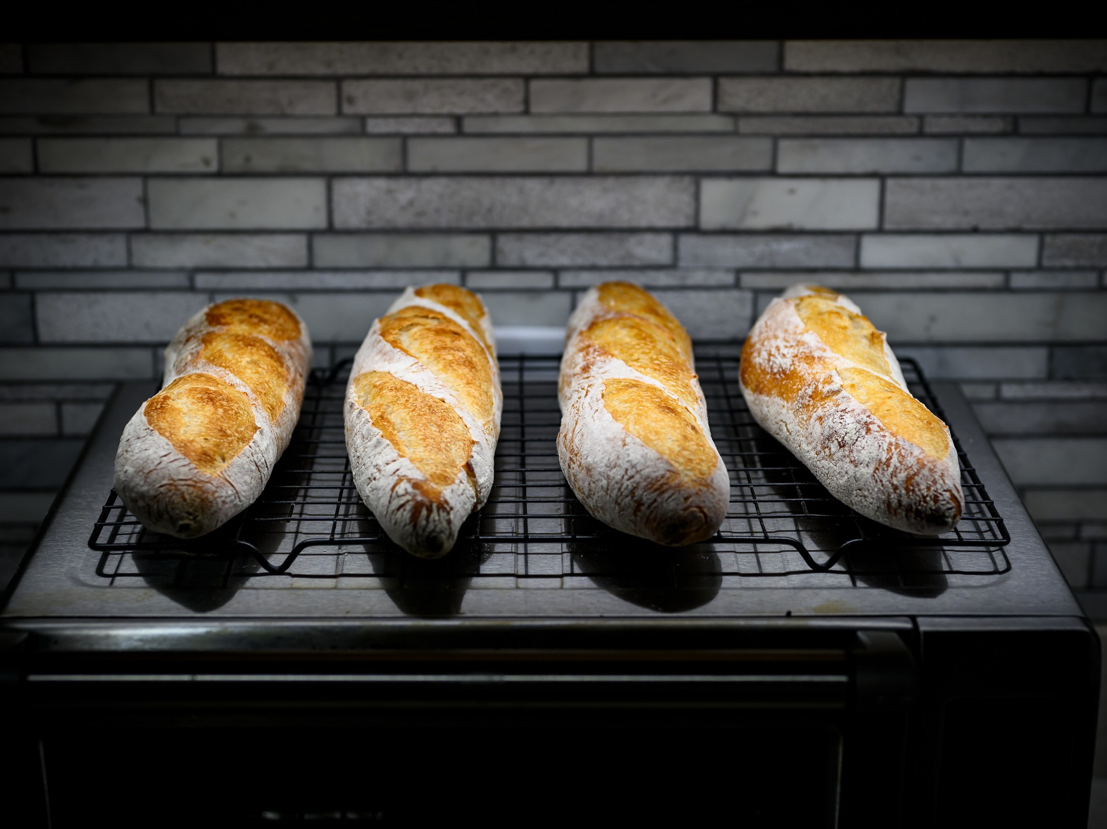 Golden Lines of Crunch — sourdough bake